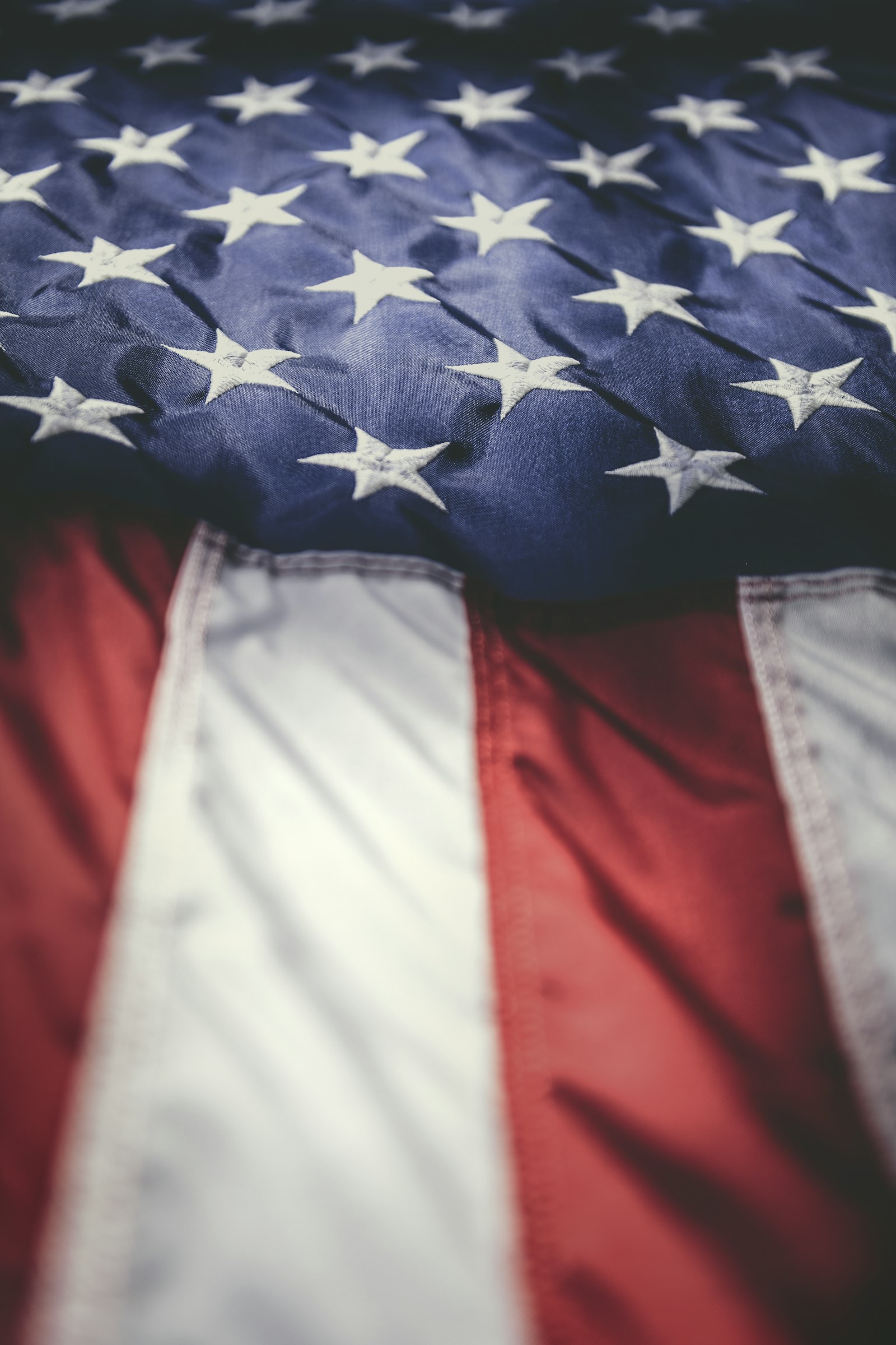 Close-up of the United States flag
